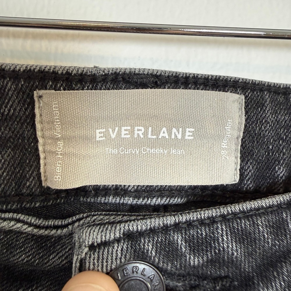Everlane The Curvy Cheeky Jean Black Wash Denim High Rise Size 28 - Picture 5 of 9